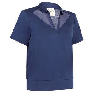 Callaway Ladies Waist Length Mesh Detail Short Sleeve Polo Shirt - SALE