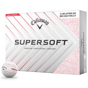 Callaway SuperSoft Splatter Red Golf Balls
