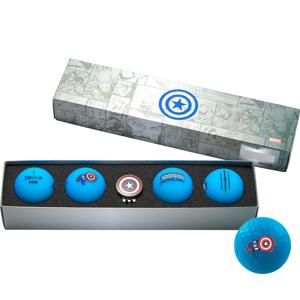 Volvik Vivid Marvel Captain America Golf Ball And Ball Marker Gift Set